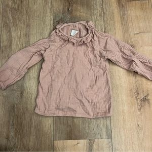 H&M long sleeve pink shirt 2t